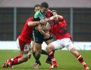 Harlequins' Nick Easter tries to battle through the London Welsh defence