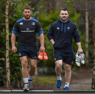 Leinster's Sean O'Brien and Cian Healy arrive for training, Dublin, January 5, 2015