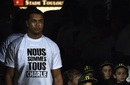 Thierry Dusautoir dons a 'nous sommes tous Charlie' t-shirt ahead of Toulouse's match against La Rochelle