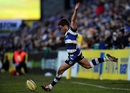 George Ford kicks from out wide