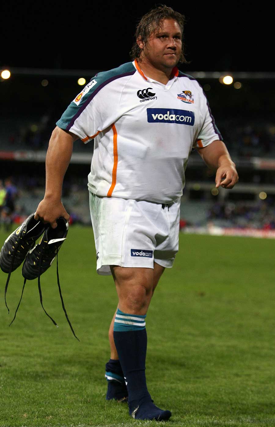 The Cheetahs' Ollie Le Roux leaves the field