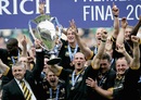 Warren Gatland's Wasps lift the Premiership trophy in 2005