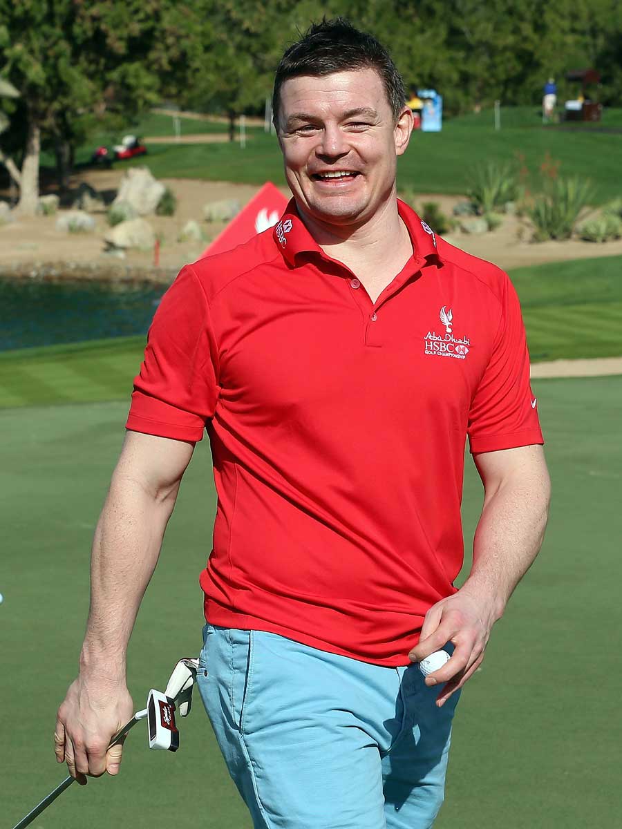 Brian O'Driscoll in action during the Abu Dhabi HSBC Golf Championship Pro Am