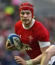 Wales' Alun Wyn Jones fends off Scotland's Hugo Southwell 