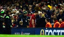 George North leaves the field for treatment