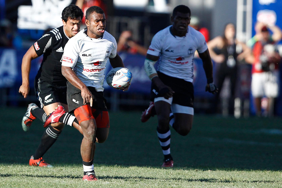 Fiji's Jerry Tuwai scored two tries for Fiji against New Zealand in the Cup final