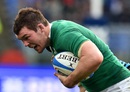 Peter O'Mahony carries the ball for Ireland