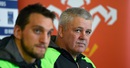 Wales coach Warren Gatland and captain Sam Warburton talk to the media