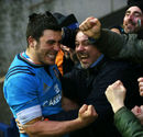 Edoardo Gori is mobbed by Italy fans