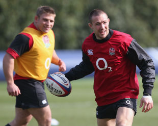 Mike Brown was all smiles in England training, Pennyhill Park, Bagshot, England, March 11,  2015