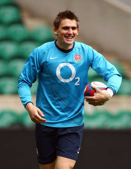 England fly-half Toby Flood in action during an England training session 