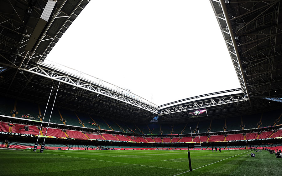 An empty Millennium Stadium before Wales face Ireland