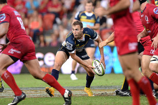 The Brumbies' Nic White looks to unleash his backline, Reds v Brumbies, Brisbane, March 15, 2015