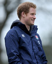 Prince Harry watches on at England training