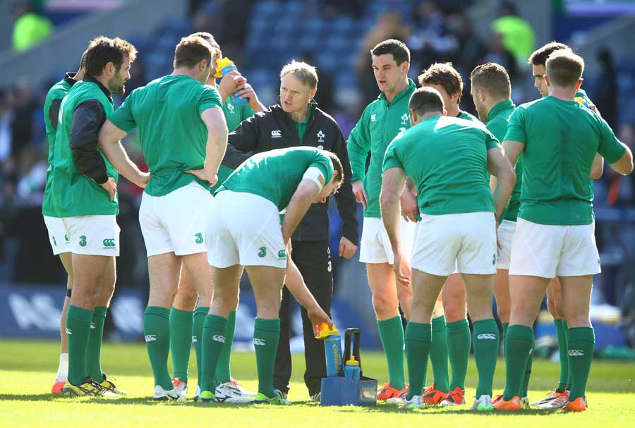 Ireland's Joe Schmidt addresses his team