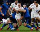 Mike Brown charges forward against France