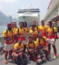The Tongan Sevens side take some time out in Hong Kong
