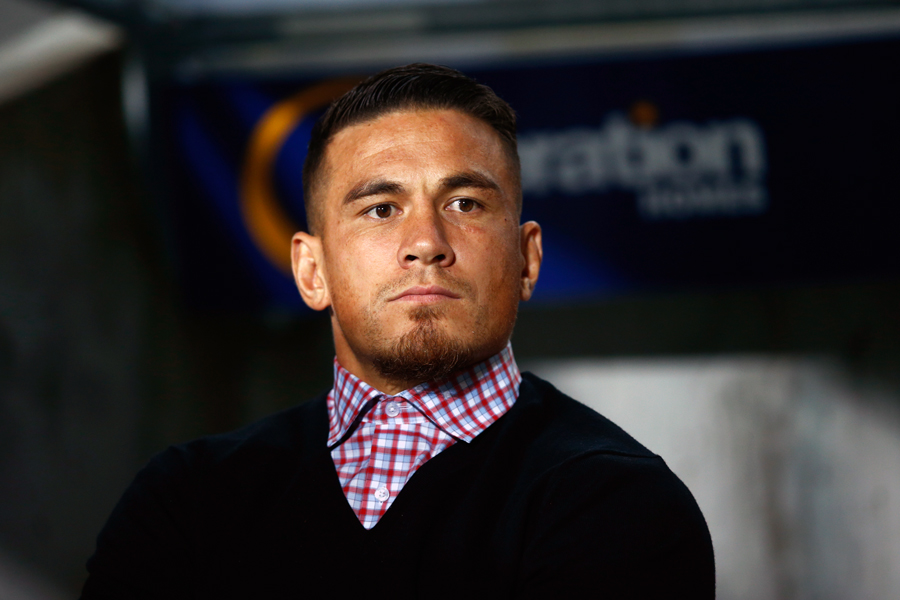 The Chiefs' Sonny Bill Williams watches from the stands