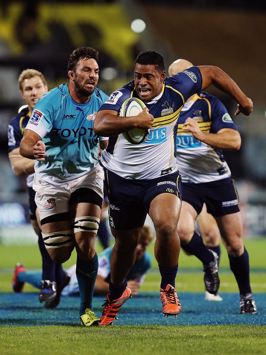 The Brumbies' Scott Sio on the charge