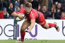 Toulon's Drew Mitchell goes over for a try