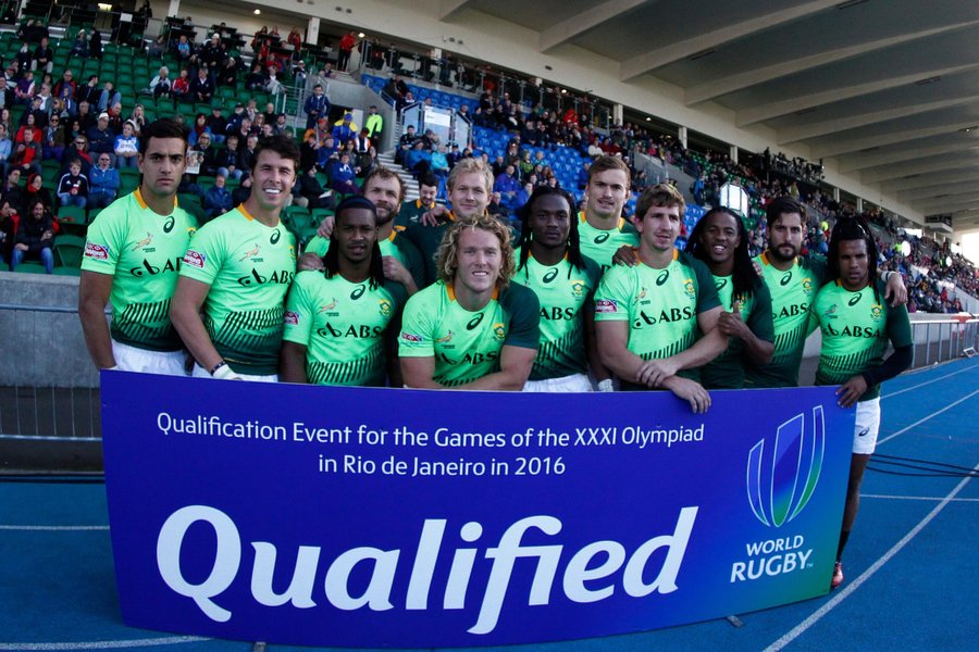 South Africa celebrate qualifying for Rio 2016 