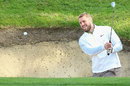 England captain Chris Robshaw digs one out of the sand at the BMW PGA Pro-Am