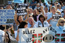 Fans hit the streets to protest against the proposed merger of French clubs Bayonne and Biarritz