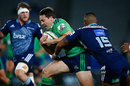 The Highlanders' Ben Smith looks to crack the defence