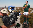 South Africa's Fourie du Preez is filmed for a TV advert