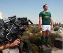 South Africa's Bakkies Botha is filmed for a TV advert