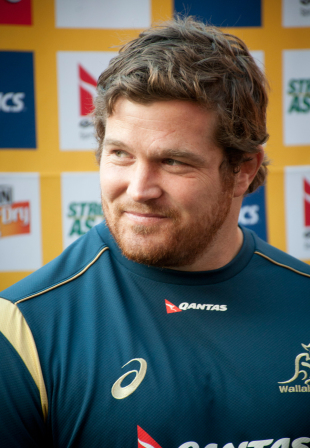 Queensland's Greg Holmes during the Wallabies squad announcement, Brisbane, July 2, 2015
