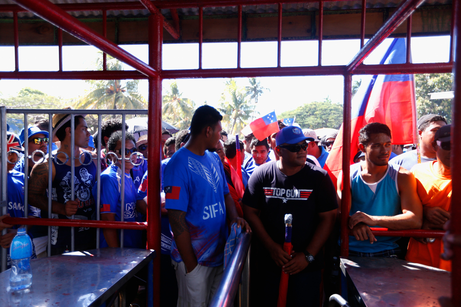Manu Samoa supporters queue for tickets