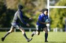 New Zealand's Ma'a Nonu runs the ball during an All Blacks training session