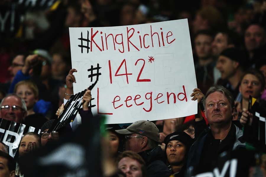 A fan shows support for of Richie McCaw