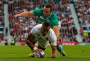 Anthony Watson of England goes over to score a try during the QBE International match between England and Ireland