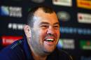 Australia's Michael Cheika speaks to the press during a Wallabies media session