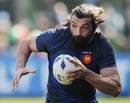 Sebastien Chabal races clear to collect France's first try