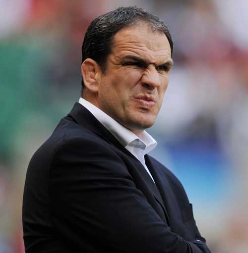 England manager Martin Johnson reacts during his side's clash with Scotland