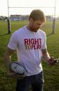 England lock Tom Palmer poses for the Right to Play Charity
