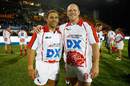 England Rugby World Cup winners Jason Robinson and Mike Tindall pose for a photograph