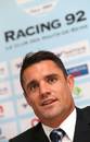 Dan Carter faces the media as a Racing 92 player for the first time