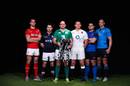 Sam Warburton, Greig Laidlaw, Rory Best, Dylan Hartley, Guilhem Guirado and Sergio Parisse at the Six Nations launch
