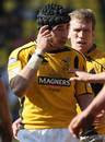 Wasps' Danny Cipriani makes a point to his team mates