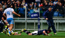 John Hardie of Scotland goes over for his side's second try