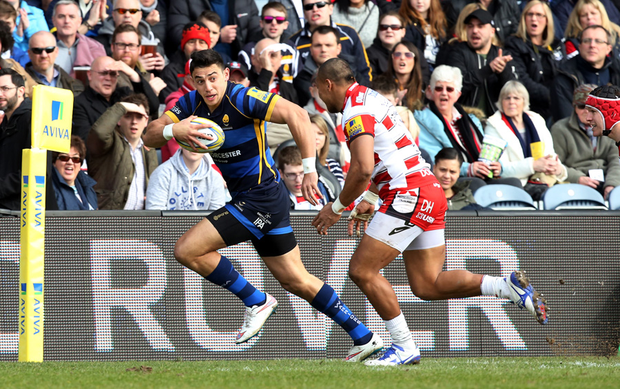 Bryce Heem scored two tries during Worcester's win over Gloucester.