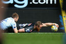 James Short scores a try for Exeter