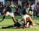 South Africa's Robert Ebersohn breaks clear to score