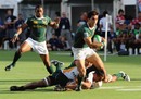 Robert Ebersohn of South Africa in action during day one of the IRB Adelaide International Rugby Sevens between South Africa and Cook Islands