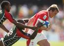 Wales' Arron Bramwell attempts to break through the Kenya defence