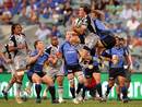The Hurricanes' Zac Guildford claims a high ball